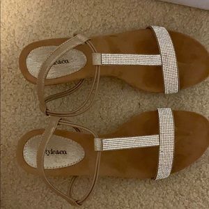 Style&Co. romantic wedge sling backs